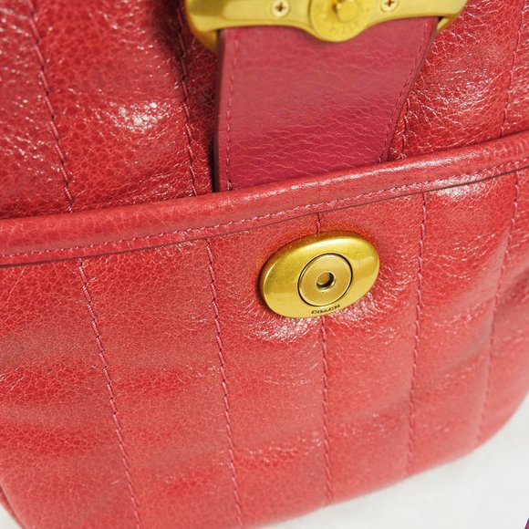 Coach Women's Kat Camera Bag Quilting Polished Grain Leather Dusty Pink 88230 - Picture 10 of 11